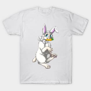 Bobtail BunnyCat: Cream Point (White) T-Shirt